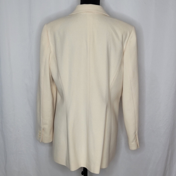 Nordstrom Wool Cashmere Blend Cream Blazer - Size 14 - Picture 4 of 14